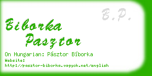 biborka pasztor business card