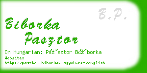 biborka pasztor business card